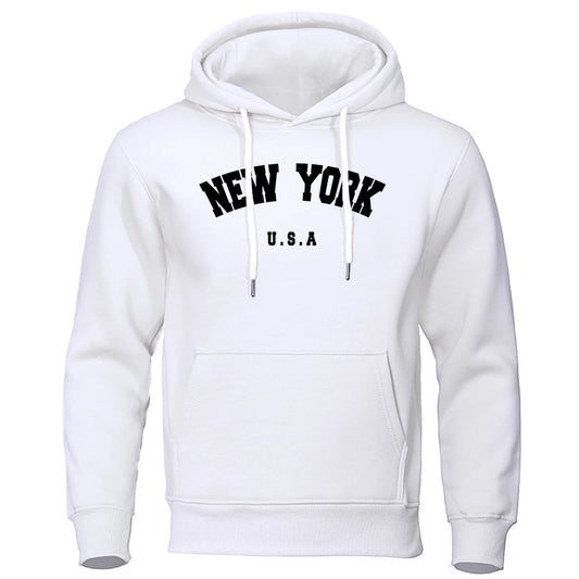 Men's oversized hoodie with NYC print